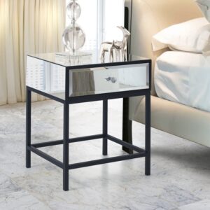 Mesa de Cabeceira Espelho Prata Bisote